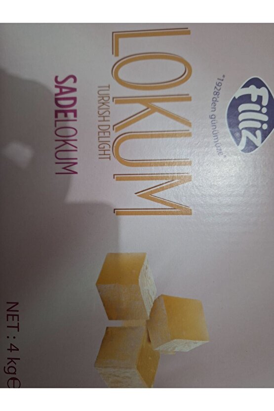 LOKUM TURKISH DELIGHT SADE LOKUM 4 KG ŞEKER PANCARINDAN ÜRETİLMİŞTİR