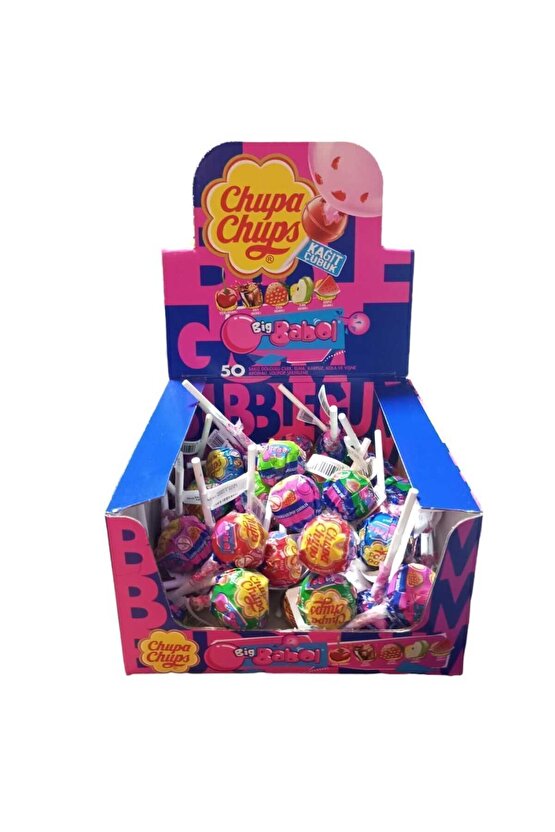 Chupa Big Babol Sakız Dolgulu Lolipop Şekerleme 12 G. * 50 Adetli