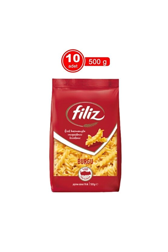 Filiz 10 Paket Burgu Makarna 500 G