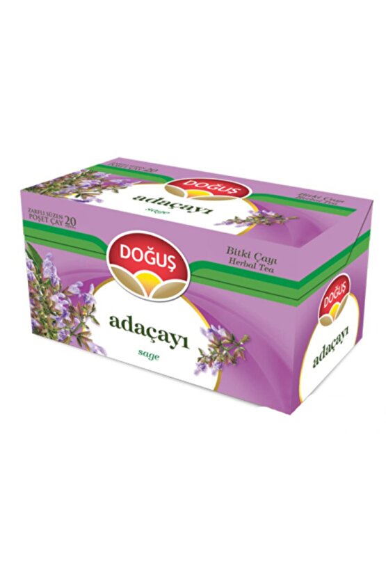 Bitki Çayı Adaçayı Bardak Poşet Çay 20li 12 Adet