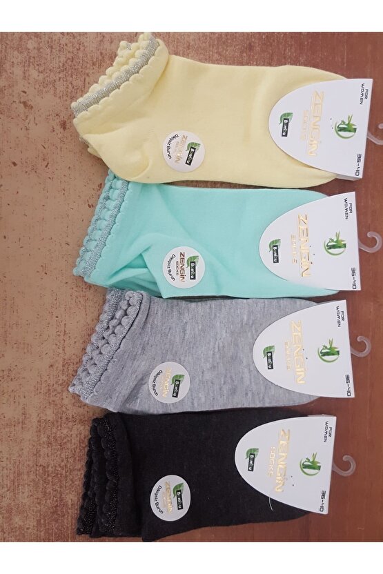 Çorap Socks Dikişsiz Burun Bambu 4 Adet Beden No 36-40