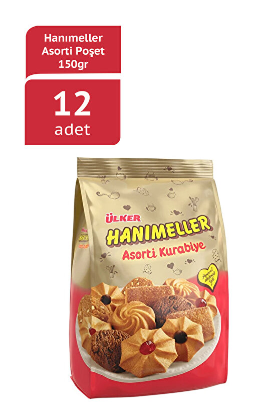 HANIMELLER Asorti Karışık Poşet Bisküvi - 150 gram - 12 Adet