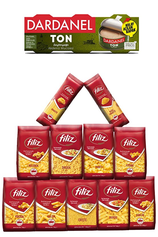 Makarna Ile Dardanel Ton Zeytinyağ Uyum Paketi 12 Parça