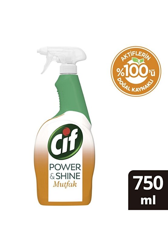 Power & Shine Sprey Temizleyici Mutfak Yağ Çözücü 750 ml