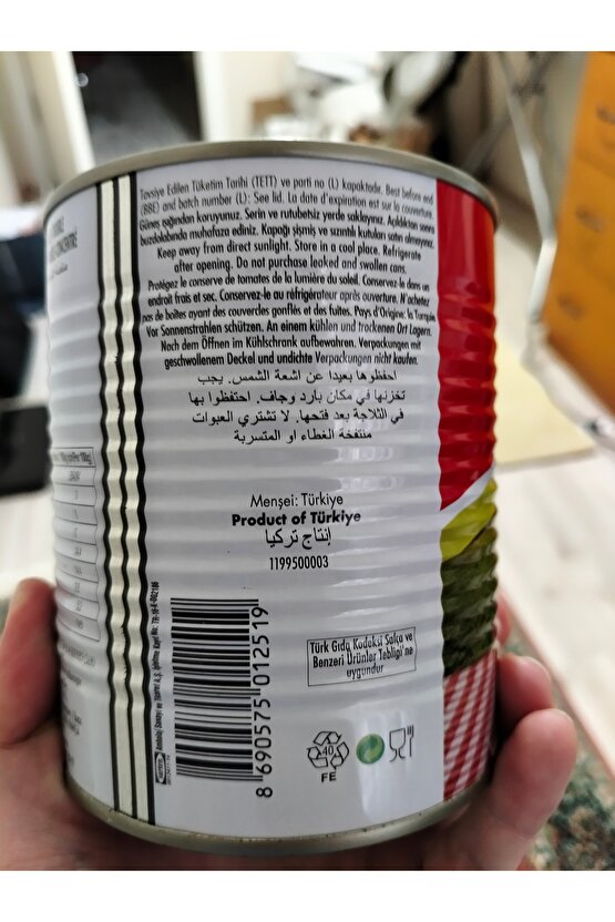 Domates Salçası Teneke 830 gr