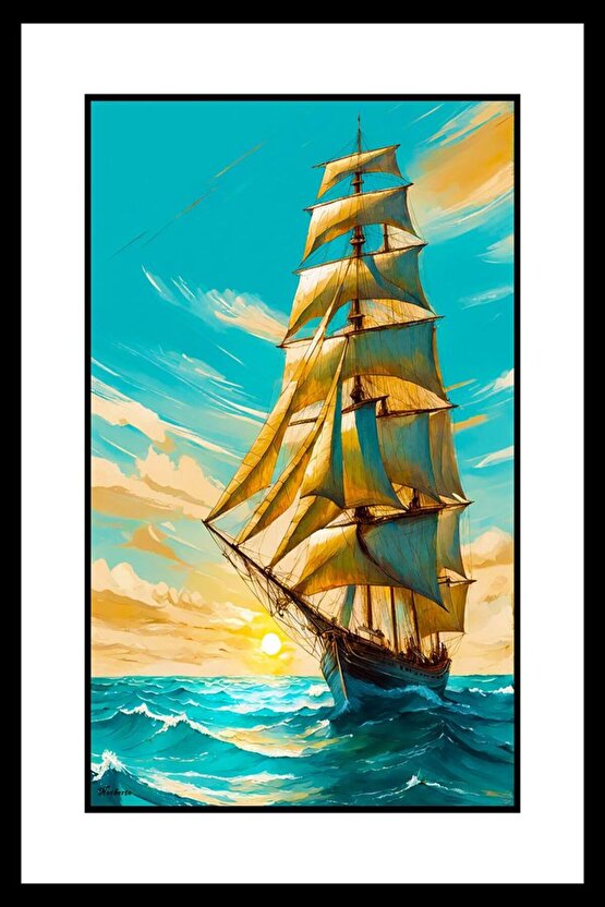 Ufuk Çizgisine Yolculuk Digital Art ( ÇERÇEVESİZ - ÇERÇEVE YOKTUR ) ( ULTRA HD ) FOLYO AFİŞ - POSTER