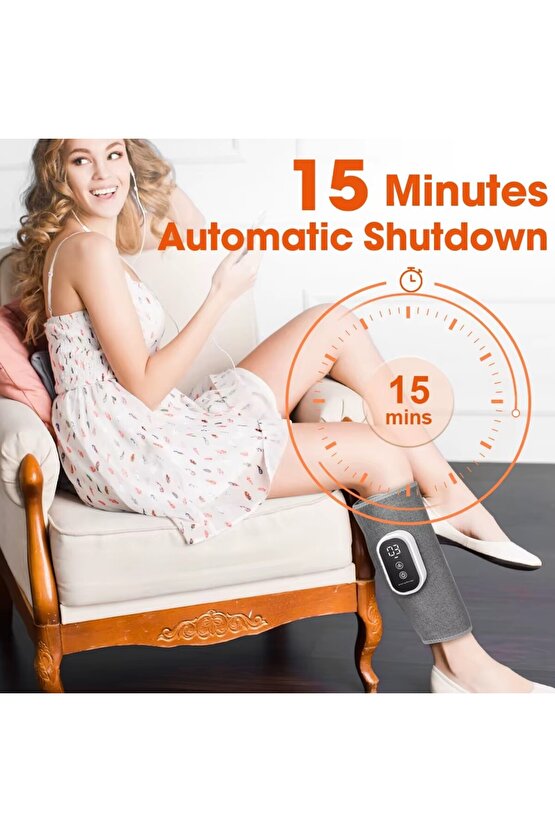 Kablosuz Hava Basınçlı Masaj Aleti 3 Mod+3 Seviye Şarjlı Bacak Baldır Kol Ayak Masaj Cihazı 2’li Set