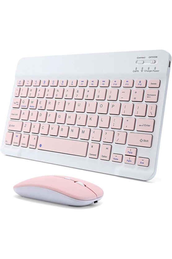 Apple iPad A16 11 Tablet Için Uyumlu Slim Şarjlı Bluetooth Klavye Ve Mouse Seti