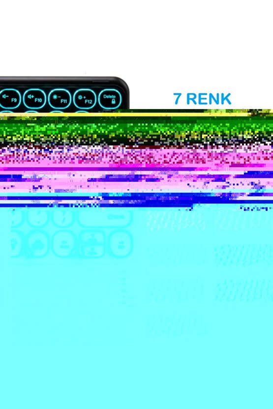 Apple iPad Mini 6.  5. Nesil Tablet İçin Uyumlu Şarjlı Touchpadli Yuvarlak Tuş RGB Bluetooth Klavye