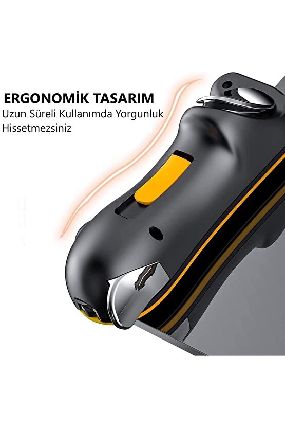 Tablet Ipad Için Pubg-fortnite Oyun Kolu Sürekli Ateş Tetik 6 Parmak Mekanik Metal Tuş Şarjlı