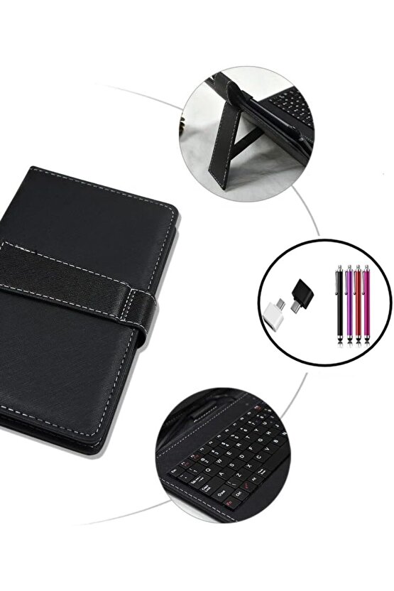 Casper VIA L40 10.4  Uyumlu Klavyeli Tablet Kılıfı + Dokunmatik Kalem