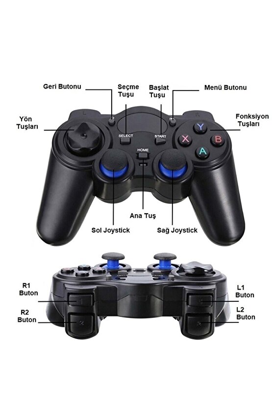 Kablosuz Telefon Tablet Oyun Kolu 2.4ghz Android Uyumlu PC  Tv  Tv Box  PS3 UYUMLU Gamepad