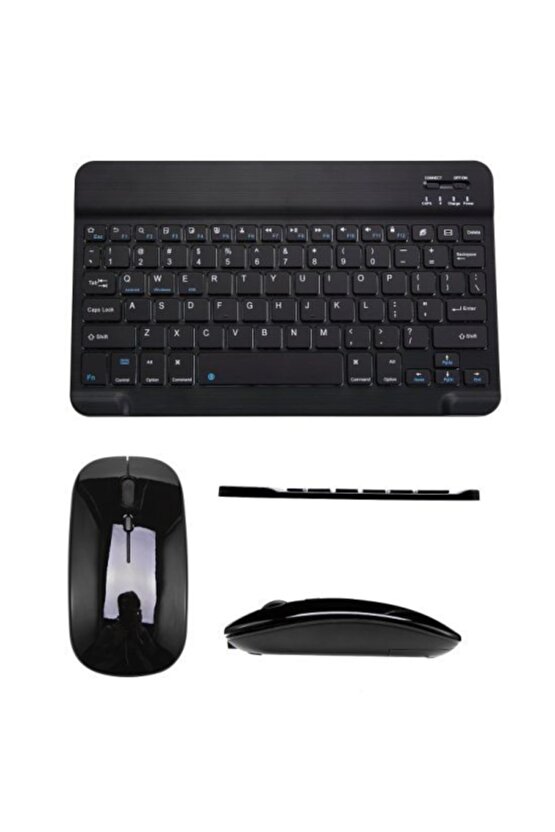 Galaxy Tab A8 Sm-x200 10.5 Uyumlu Slim Şarjlı Bluetooth Klavye Ve Mouse Seti