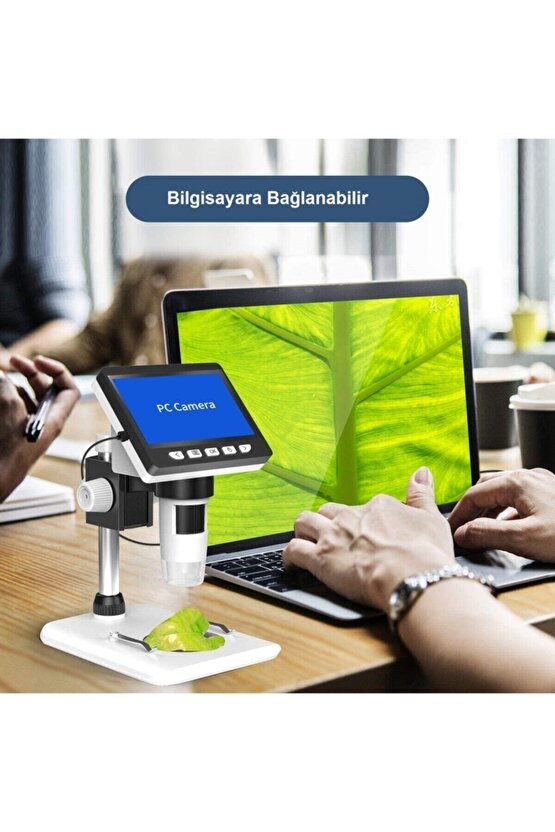 1000x Dijital 1080p 4.3 Inç Lcd Ekranlı Usb Hd Mikroskop