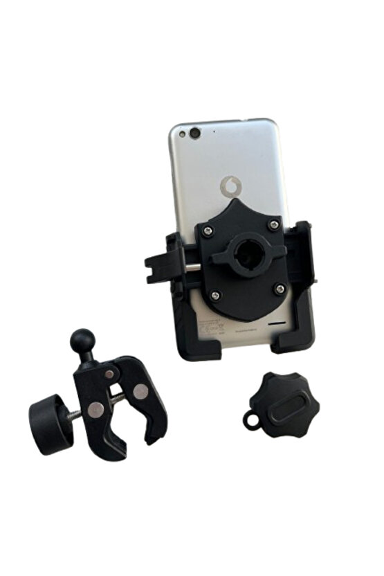 Motosiklet Scooter Atv Bisiklet Yandan Kilitlemeli Gidon Bağlantılı Telefon Tutucu A+++ Kaliteli