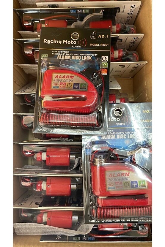 World Class 110 Db Mavi Siyah Kırmızı Alarmlı Disk Kilidi (hatırlatıcı Kablo )