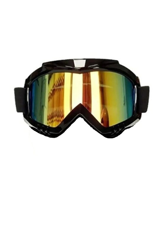 Motosiklet Cross Gözlüğü Lüx Model Süngerli Bant Lastikli Açık Kask Ve Kross Gözlük