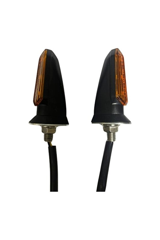 Motosiklet Sinyal Lamba Üniversal 12V Sarı Cam Sarı Led 2Li