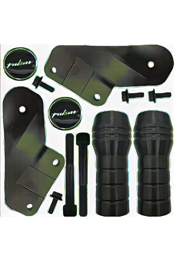 Bajaj Pulsar Rs 200 2015 - 2023 Uyumlu Koruma Takozu Rs200 Siyah Sticerlı Sadece Siyah