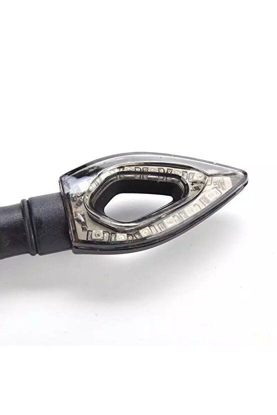 Motosiklet Üniversal Led Sinyal Füme Camlı