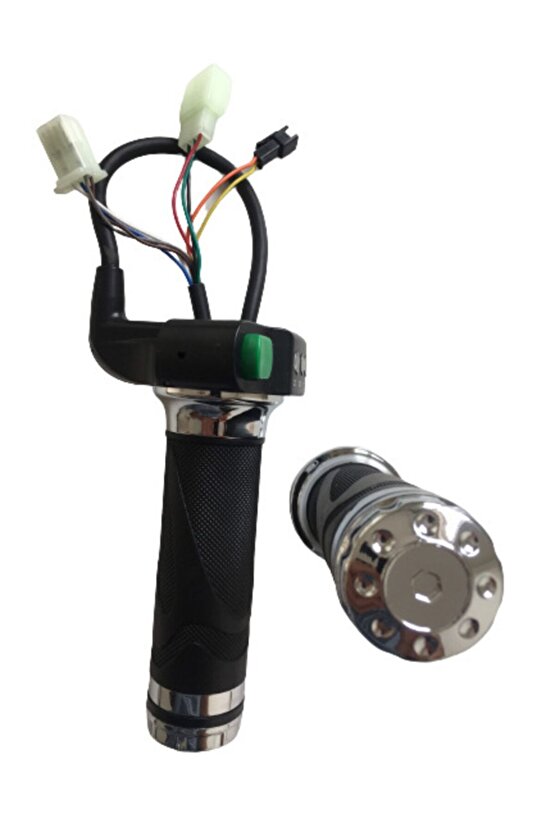 E-bike Vitesli Gaz Kolu 232 Yeşil Düğme 3 Işık