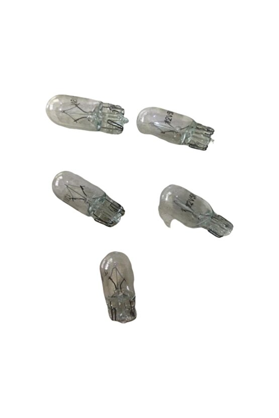 5 Adet 12v 5w Dipsiz Gösterge Ampulu