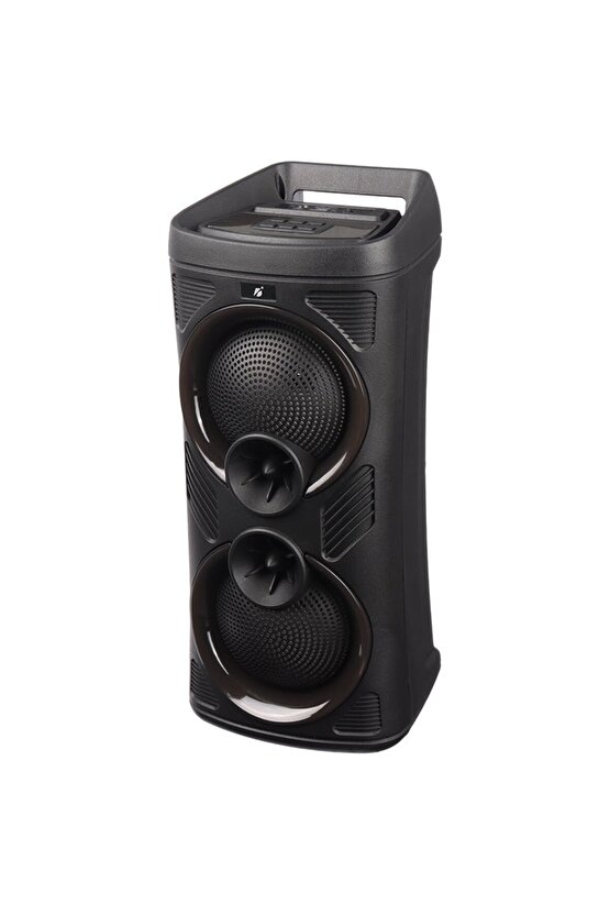 BÜYÜK BOY RGB LED IŞIKLI BLUETOOTH HOPARLÖR ŞARJLI KABLOSUZ HOPARLÖR KARAOKE MİKROFONLU SPEAKER