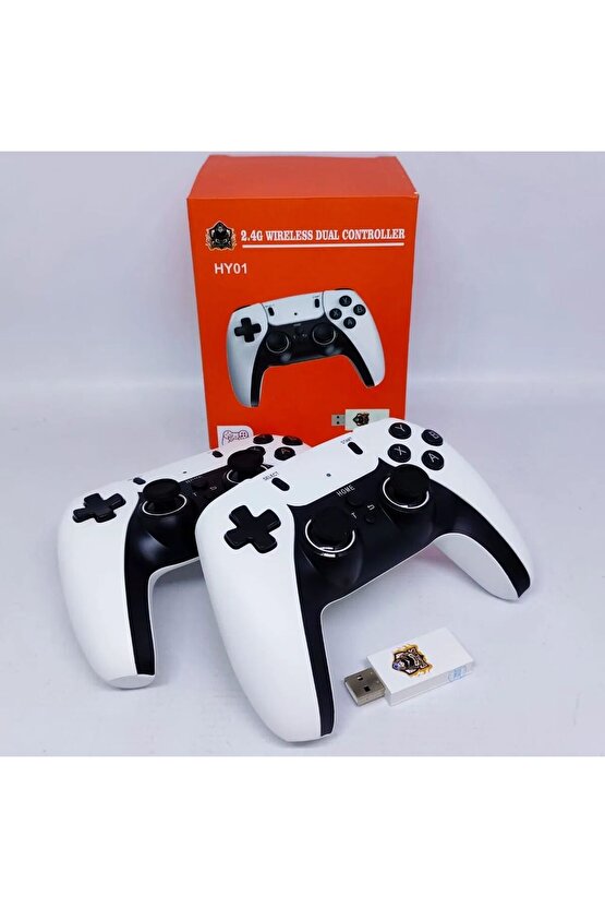 HY01 2.4G WİRELESS DUAL CONTROLLER KABLOSUZ USB OYUN KOLU 2 ADET 64GB HAFIZA KARTI OYUN YÜKLÜ
