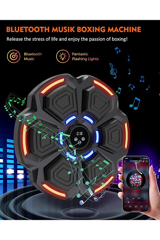 BLUETOOTH HOPARLÖR ÖZELLİKLİ DUVAR BOX MAKİNESİ 9 MOD SEVİYE AYARLI MÜZİKLİ BOKS MAKİNASI