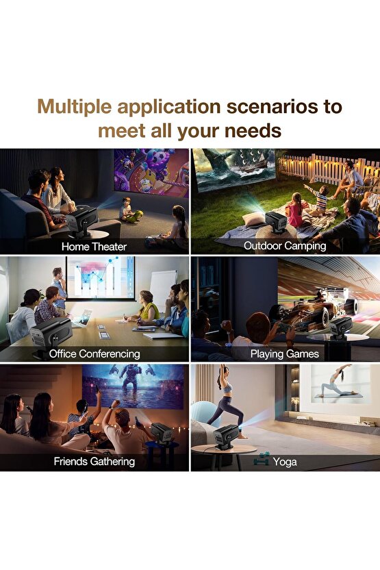 HY320MAX ANDROİD PROJEKTÖR + GAME PROJECTOR ULTRA HD 4K EV SİNEMA YANSITMA OYUN PROJEKSİYON CİHAZI