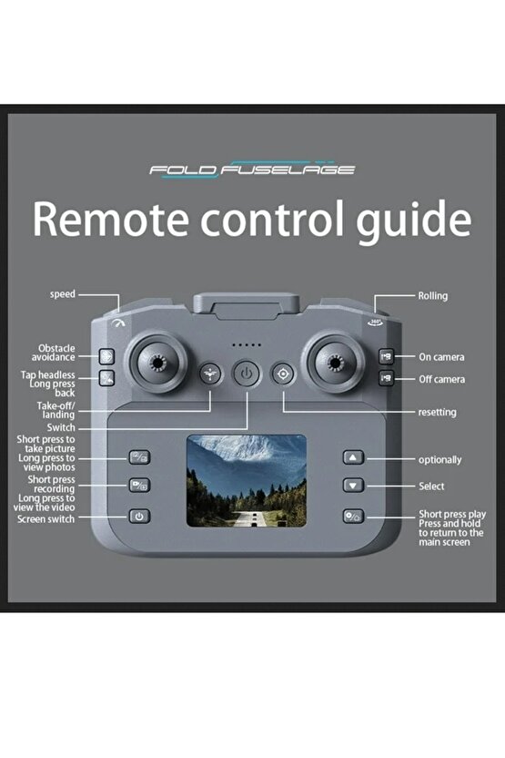 ÇİFT KAMERA VE BATARYALI DRONE EKRANLI UZAKTAN KUMANDA APP DESTEKLİ QUADCOPTER TEK TUŞ İNİŞ KALKIŞ