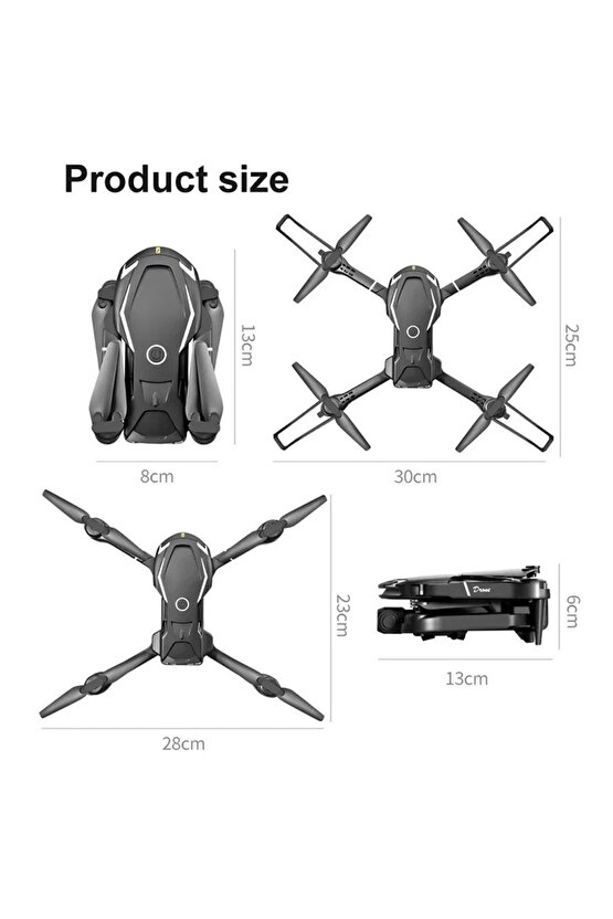 ÇİFT KAMERA VE BATARYALI DRONE UZAKTAN KUMANDA APP DESTEKLİ QUADCOPTER TEK TUŞ İNİŞ KALKIŞ