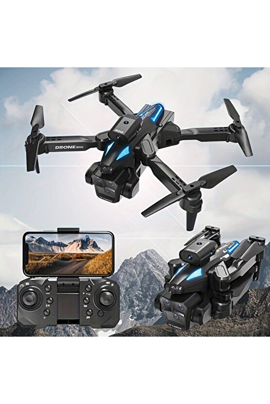 ÇİFT KAMERALI ENGEL KAÇINMA SENSÖRLÜ DRONE UZAKTAN KUMANDALI APP DESTEKLİ LED IŞIKLI QUADCOPTER