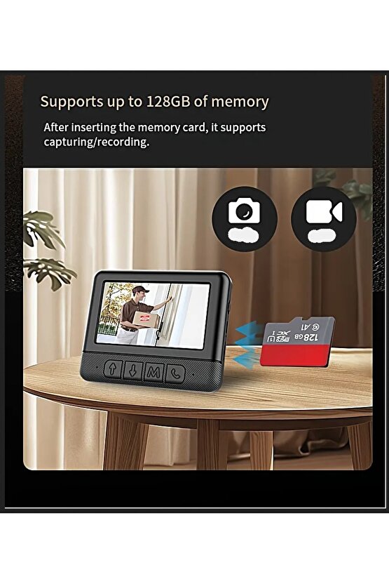 X6 VİDEO DOORBELL KABLOSUZ GÖRÜNTÜLÜ KAPI ZİLİ KAMERALI KAPI İNTERCOMU EKRANLI MİKROFONLU ŞARJLI