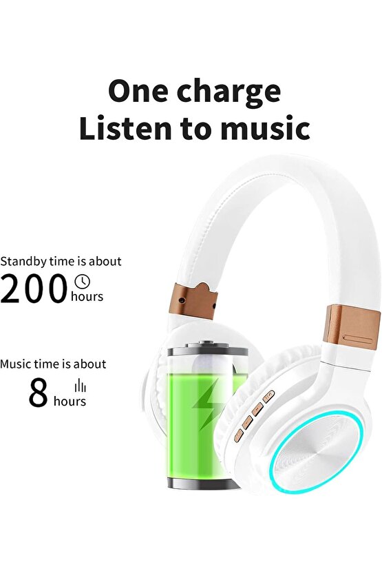 BLUETOOTH KULAKLIK SD KART VE AUX GİRİŞLİ ŞARJLI KABLOSUZ KULAKLIK MİKROFONLU FM RADYOLU SUPER BASS