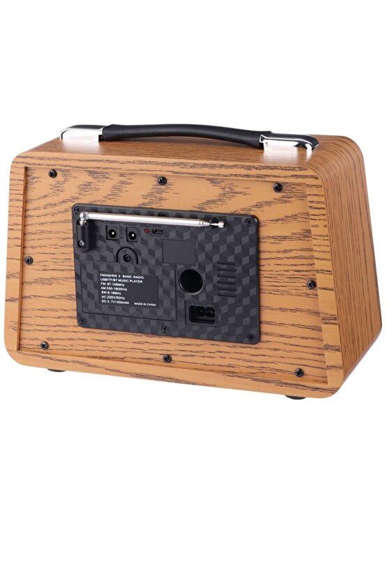 NOSTALJİK RADYO BLUETOOTH SPEAKER ŞARJLI SD KART USB GİRİŞLİ MP3 ÇALAR KABLOSUZ HOPARLÖR