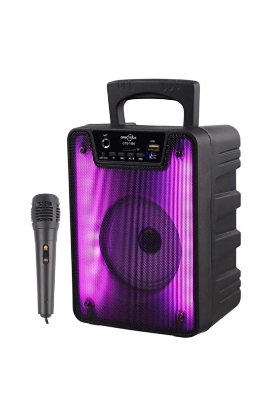 BLUETOOTH SPEAKER KABLOSUZ ŞARJLI HOPARLÖR LED IŞIKLI PARTY BOX MİKROFONLU SES BOMBASI