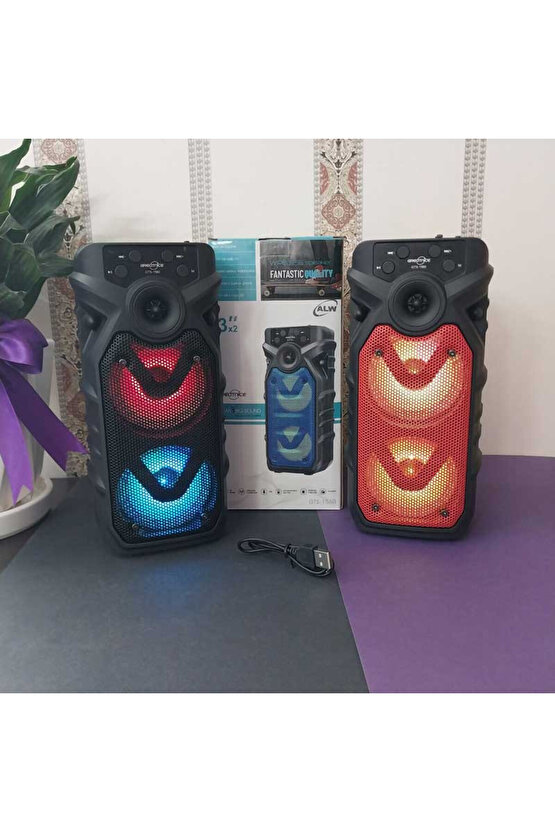 BLUETOOTH SPEAKER KABLOSUZ ŞARJLI HOPARLÖR LED IŞIKLI PARTY BOX