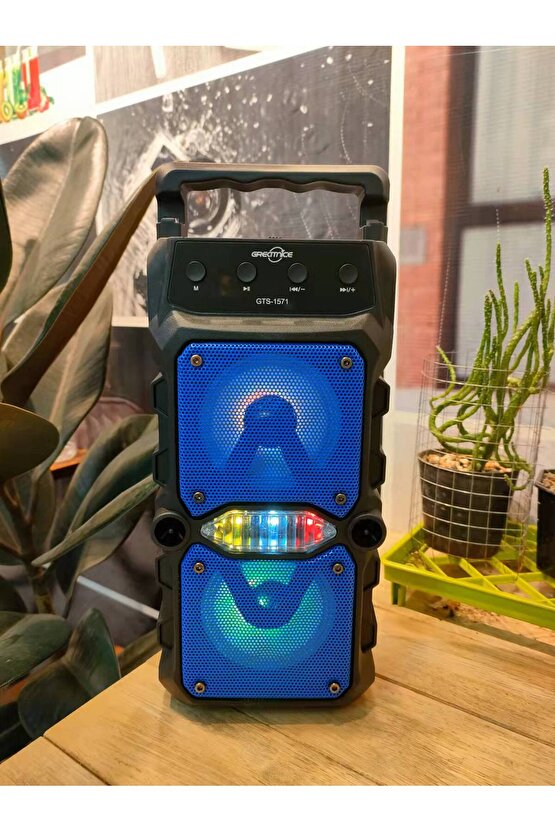 BLUETOOTH SPEAKER KABLOSUZ ŞARJLI HOPARLÖR LED IŞIKLI PARTY BOX MİKROFONLU SES BOMBASI