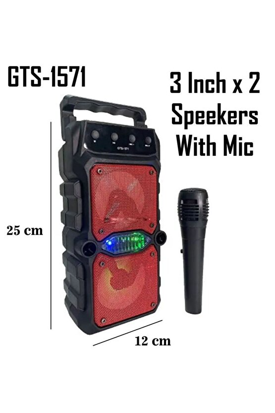 BLUETOOTH SPEAKER KABLOSUZ ŞARJLI HOPARLÖR LED IŞIKLI PARTY BOX MİKROFONLU SES BOMBASI