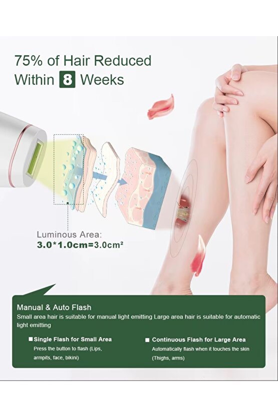 OTOMATİK LAZER EPİLASYON CİHAZI TÜM VÜCUT IPL LAZER EPİLATÖR ALETİ 999.999 ATIM LED EKRAN DOKUNMATİK
