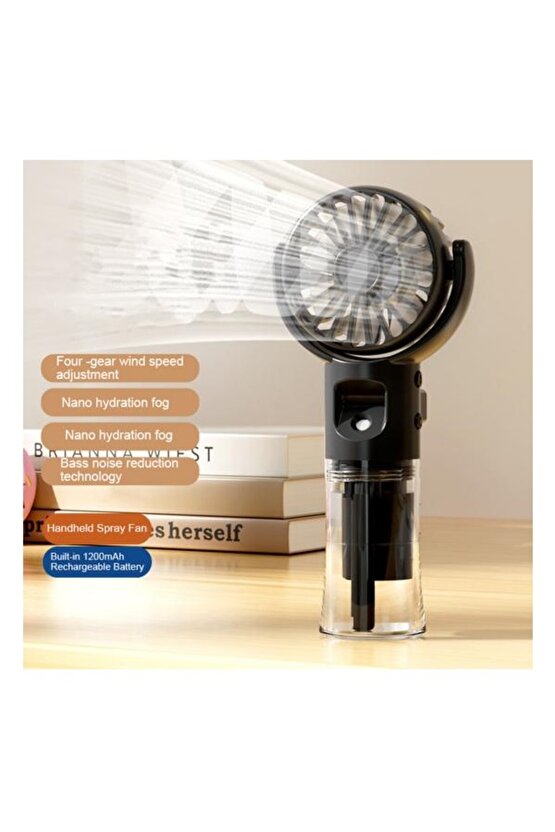 SU BUHARI PÜSKÜRTMELİ ŞARJLI EL FANI MİNİ KLİMA SERİNLETİCİ VANTİLATÖR NEMLENDİRİCİ ÖZELLİKLİ
