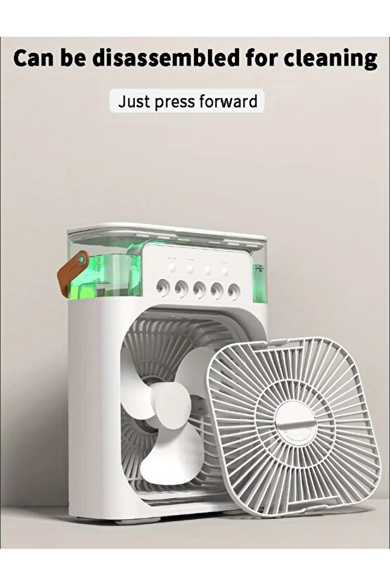BUZLU FAN TAŞINABİLİR SU BUHARI PÜSKÜRTMELİ KLİMA SERİNLETİCİ VANTİLATÖR ODA HAVA NEMLENDİRİCİ