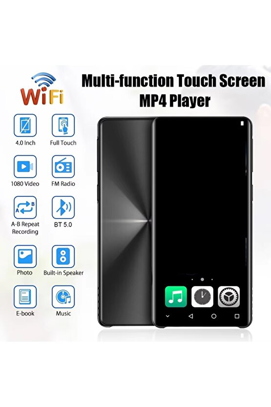 Wifi Mp3-mp4 Player 5 Inç Ekranli 32gb Android Müzik Çalar Fm Radyo Bluetooth Alarm