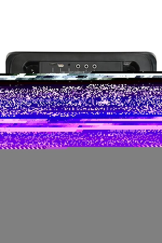 DEV PARTY SPEAKER ÇİFT KABLOSUZ MİKROFONLU ŞARJLI BLUETOOTH HOPARLÖR RGB IŞIKLI TEKERLEKLİ HOPARLÖR