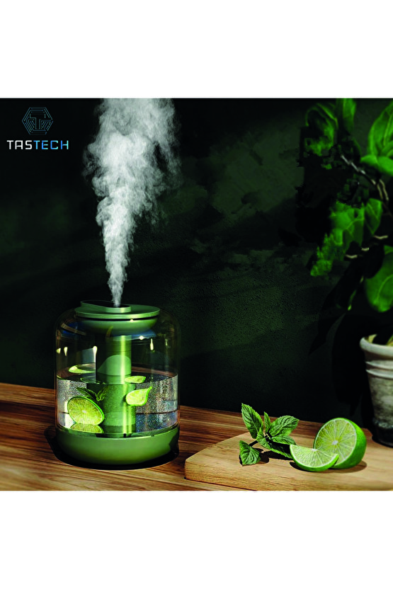 1L Sessiz Oda Hava Nemlendirici Gece Lambası Şarjlı Ev Ofis için Aroma Theraphy Uçucu Yağ Difüzör