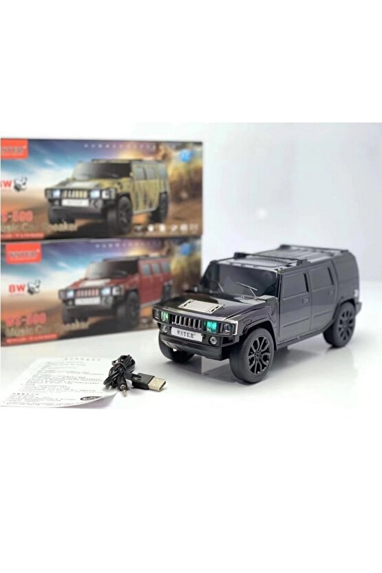 Ws-590 Hummer Oto Tasarımlı Bluetooth Hoparlör Sd Kart Usb Fm Radyolu Kablosuz Speaker