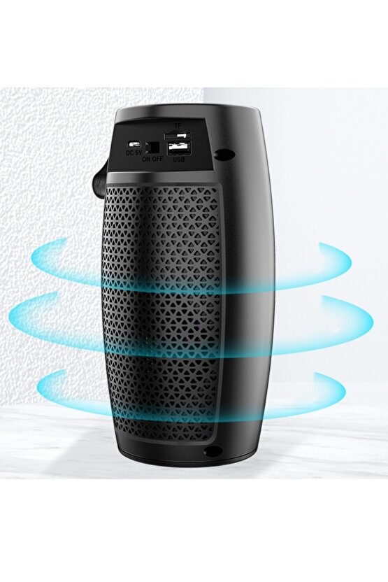 Bluetooth Speaker Kablosuz Hoparlör Led Işıklı Fm Radyolu Sd Kart Ve Usb Girişli 5w Şarjlı Hoparlör