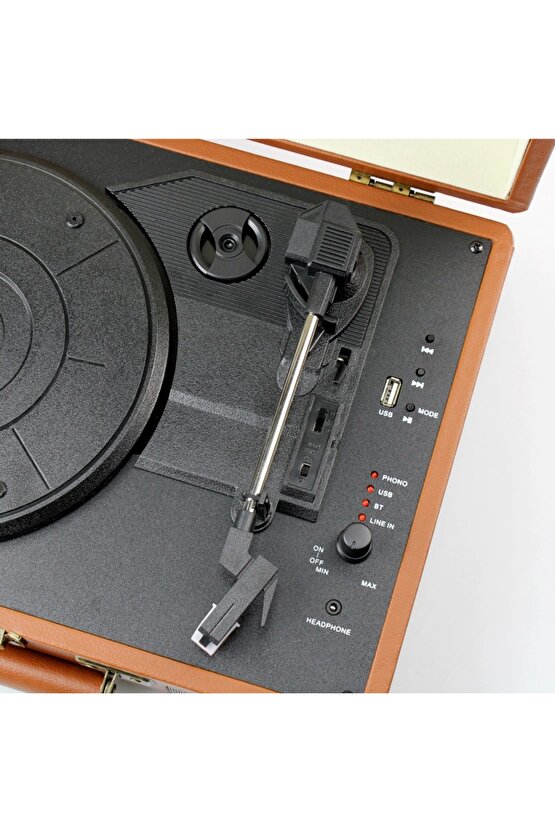 Nostaljik Pikap Plakçalar 33-45-78 Lik Plak Uyumlu Plak Çalar Bluetooth Hoparlör Mp3 Usb Player