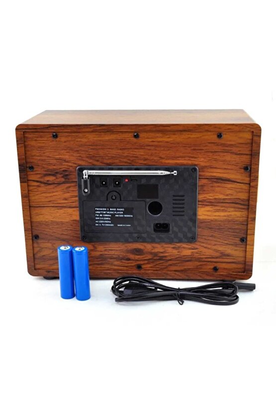 Büyük Boy Nostaljik Radyo Bluetooth Sd Kart Usb Girişli Kablosuz Hoparlör
